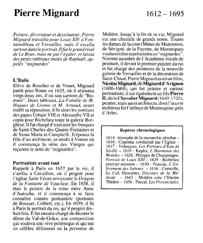 Prévisualisation du document Pierre Mignard.