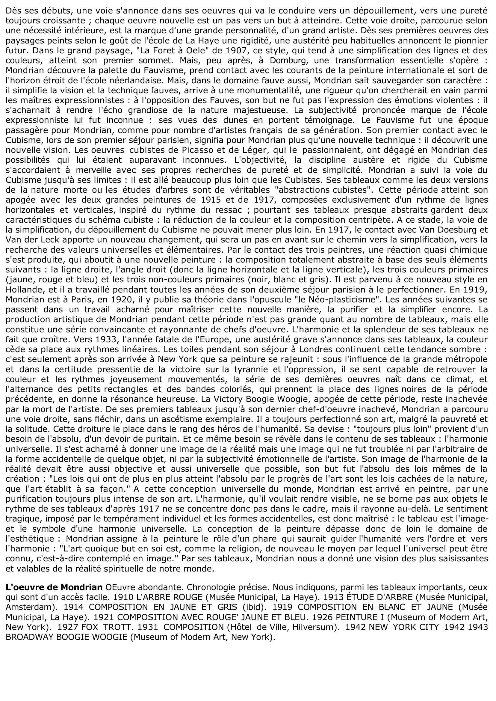 Prévisualisation du document Piet Mondrian