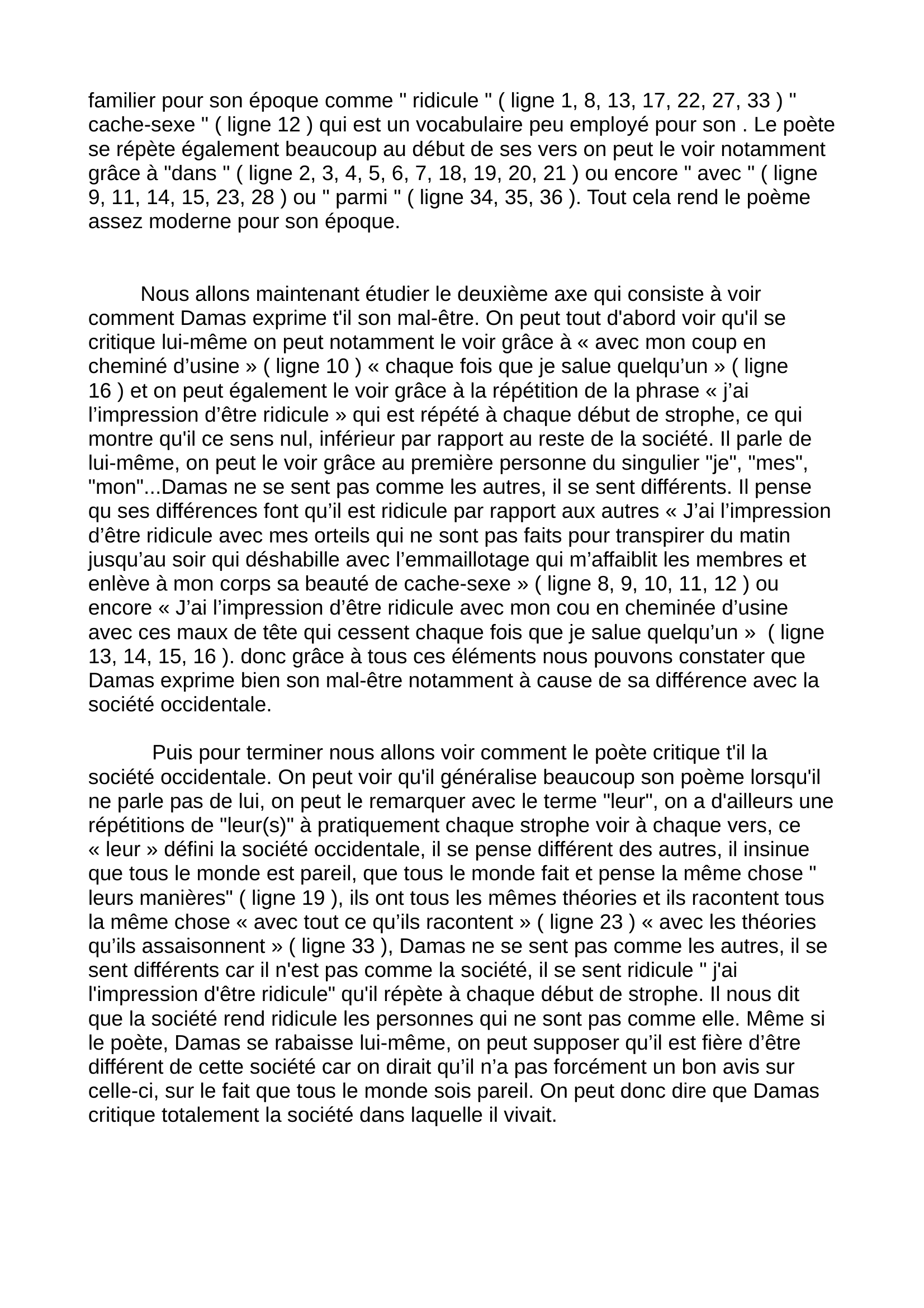 Prévisualisation du document Pigments névralgie - Léon-Gontran Damas