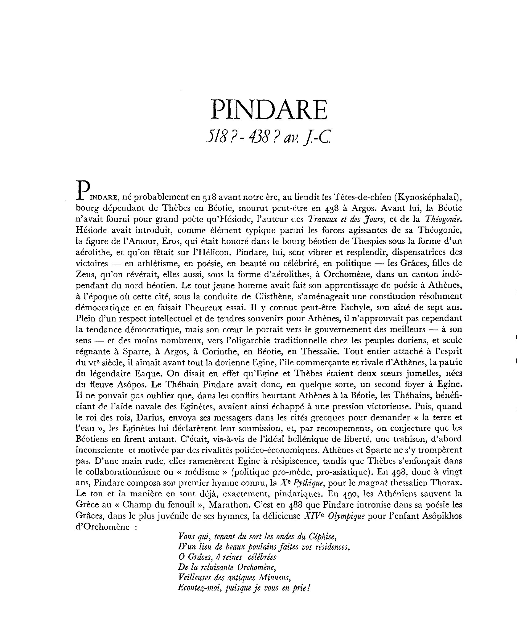 Prévisualisation du document Pindare