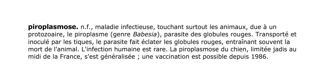 Prévisualisation du document piroplasmose.