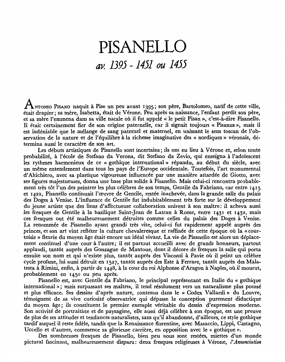 Prévisualisation du document PISANELLO