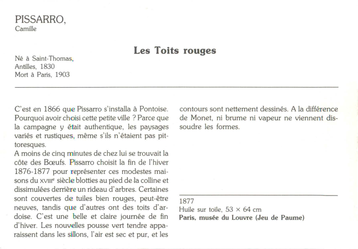 Prévisualisation du document PISSARRO, Camille : Les Toits rouges