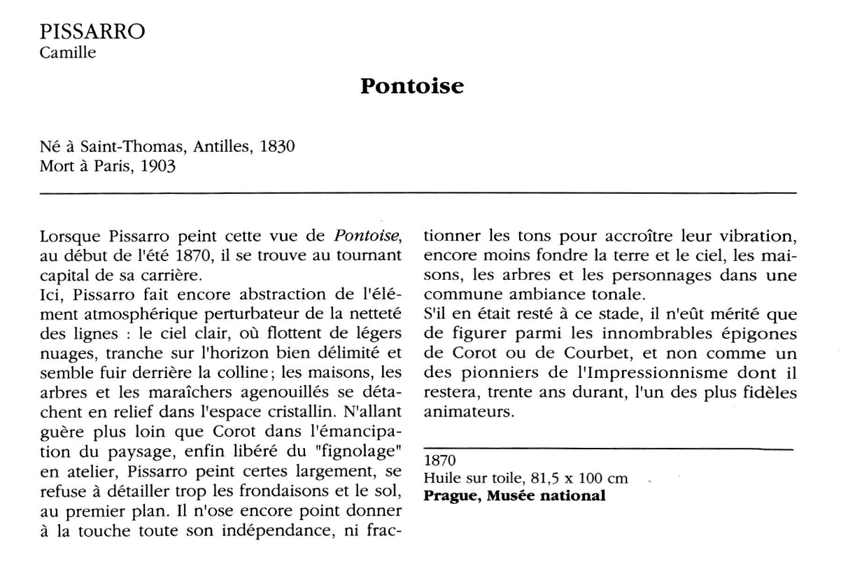 Prévisualisation du document PISSARRO Camille : Pontoise