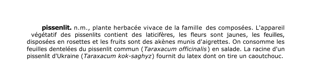 Prévisualisation du document pissenlit.