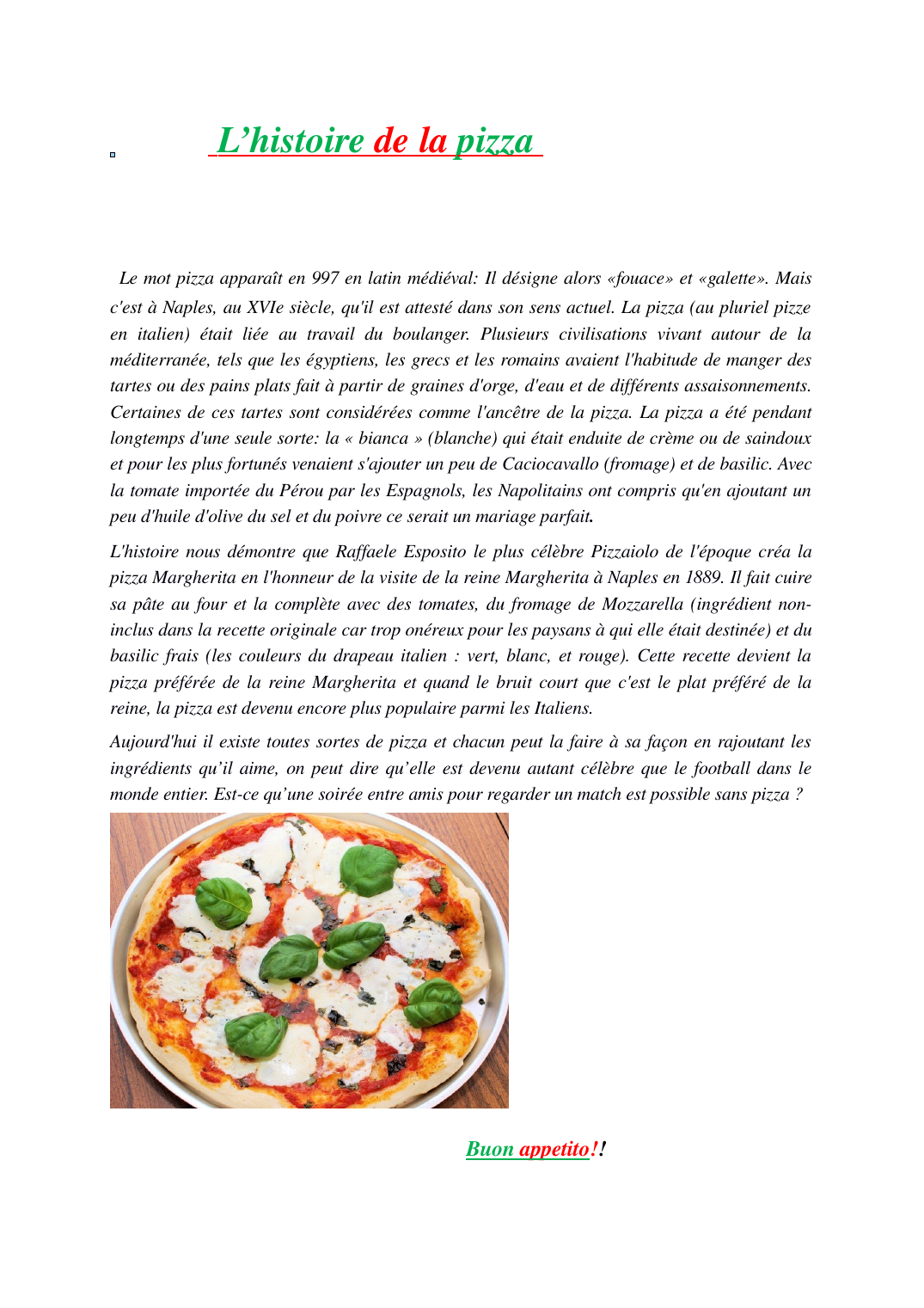 Prévisualisation du document PIzza