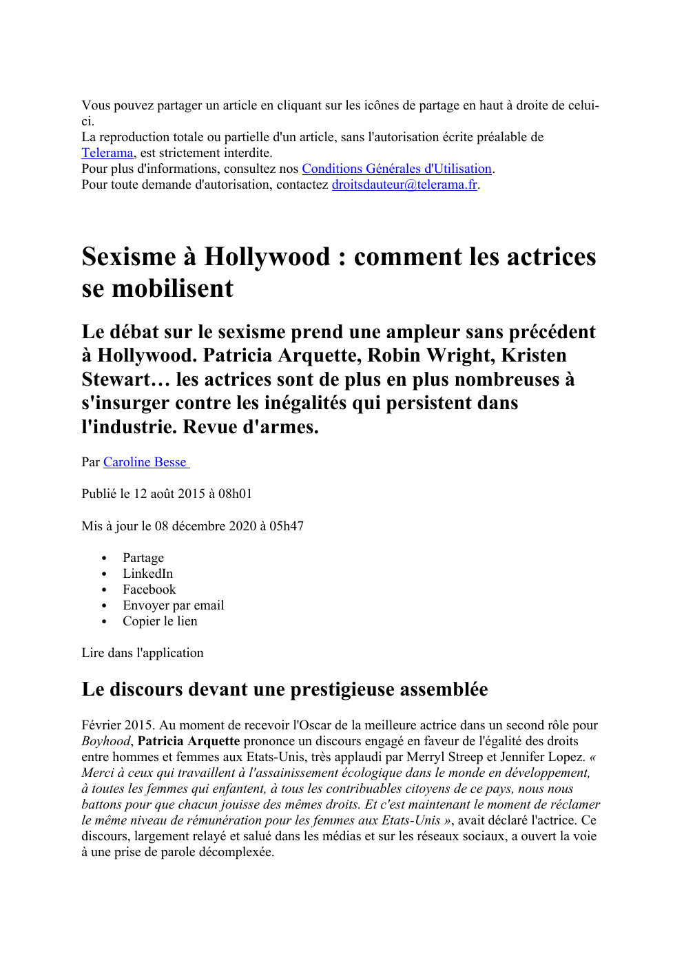 Prévisualisation du document Place de la femme à Hollywood