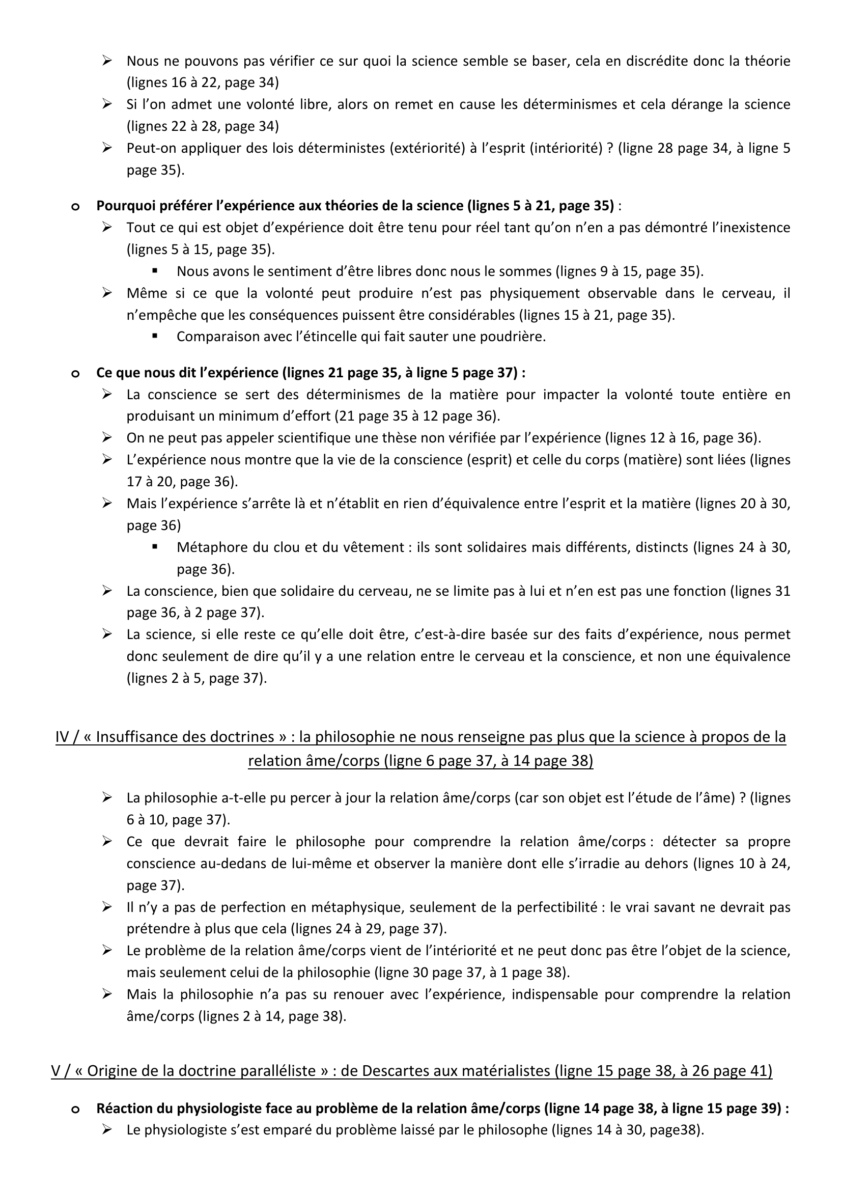 Prévisualisation du document Plan détaillé de la Conférence sur l'âme et le corps (Bergson)