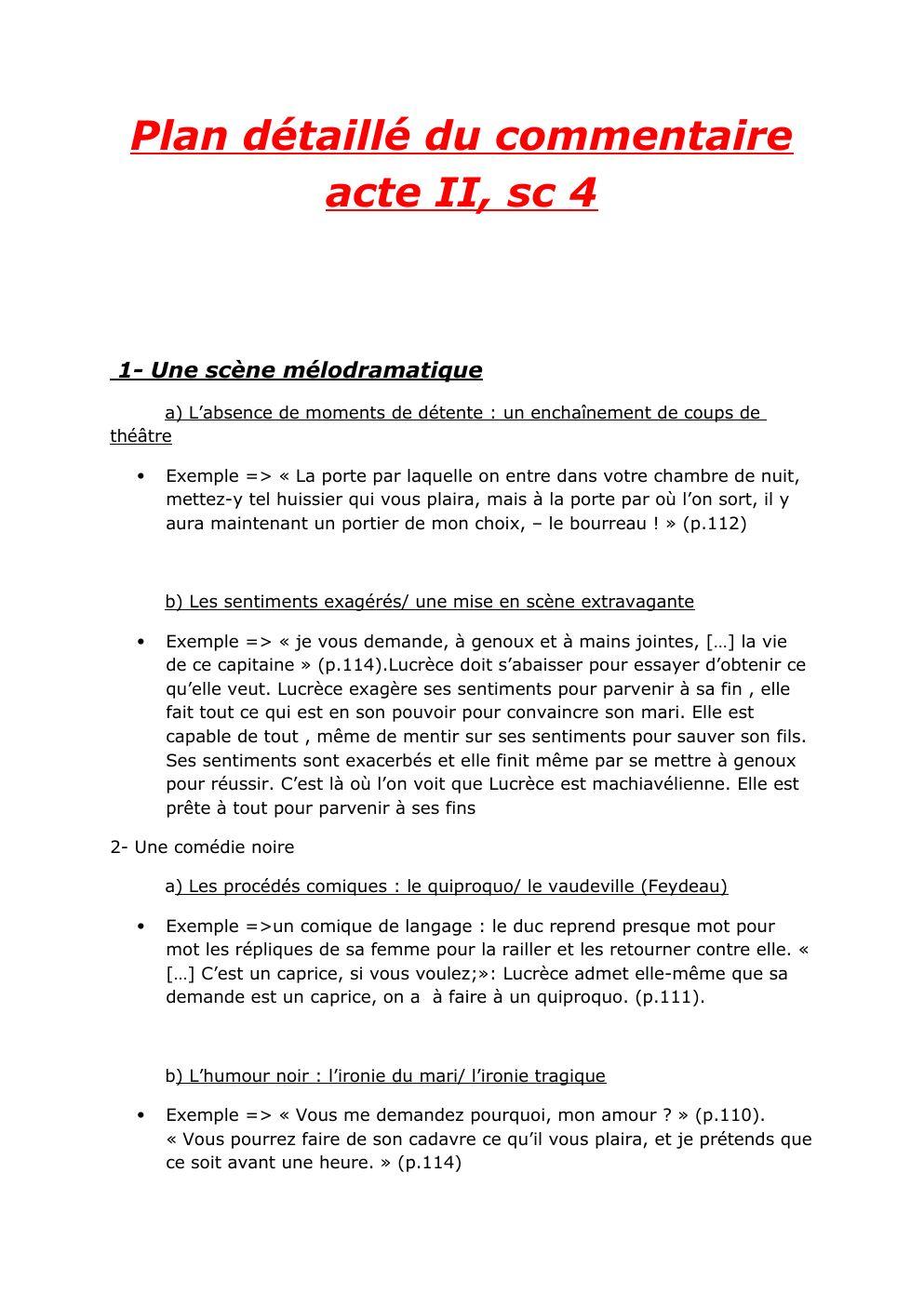 Prévisualisation du document Plan détaillé du commentaire acte II scène 4 de Lucrèce Borgia