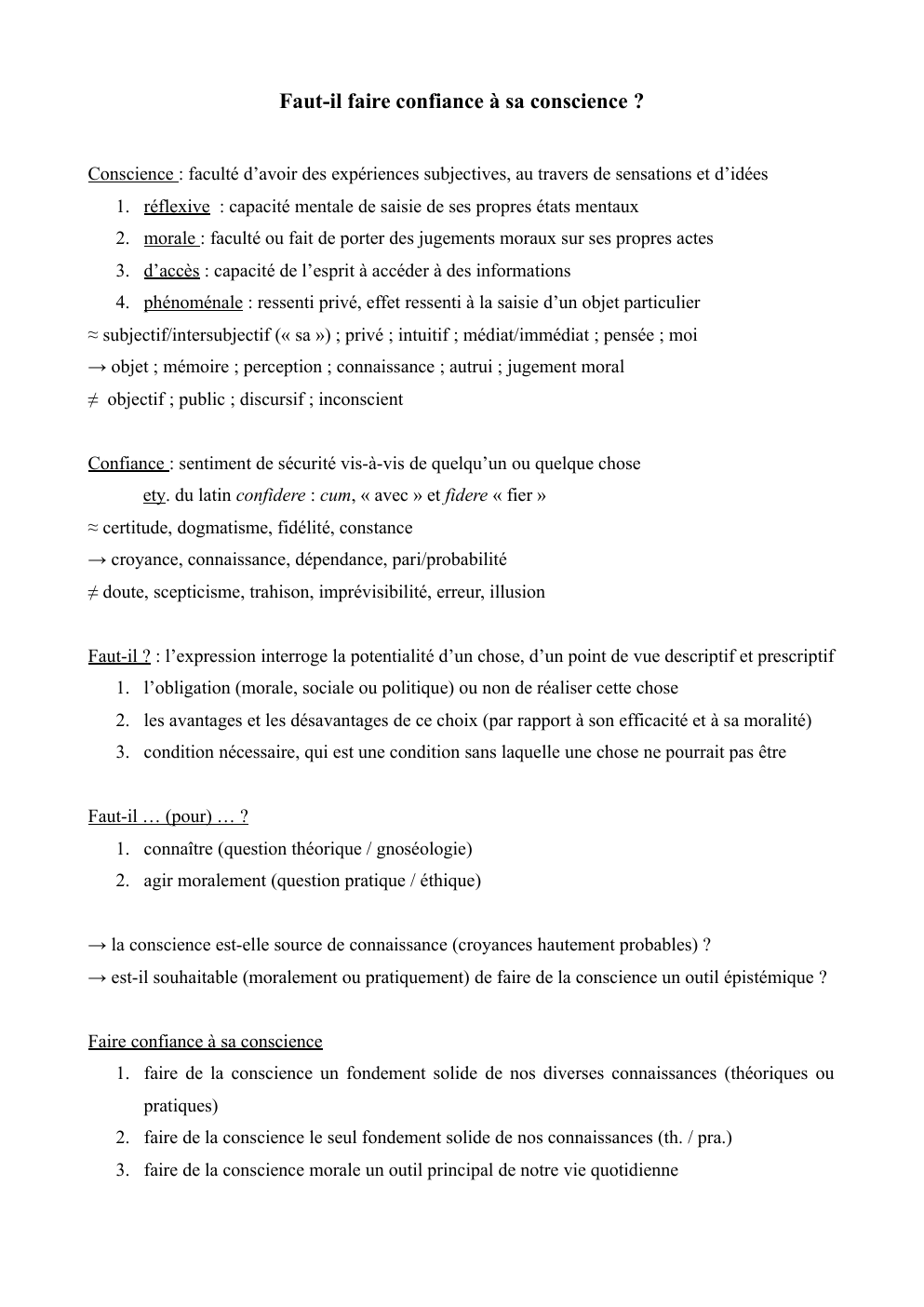 Prévisualisation du document Plan détaillé : faut-il faire confiance à sa conscience ?