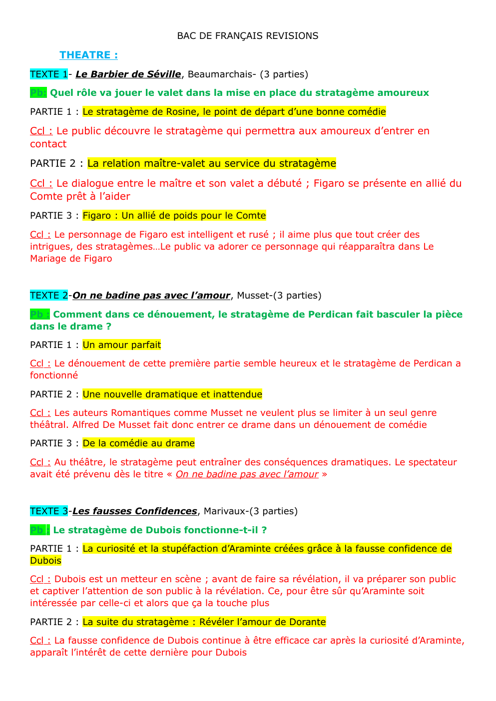 Prévisualisation du document plan d'explications linéaires - FRANCAIS