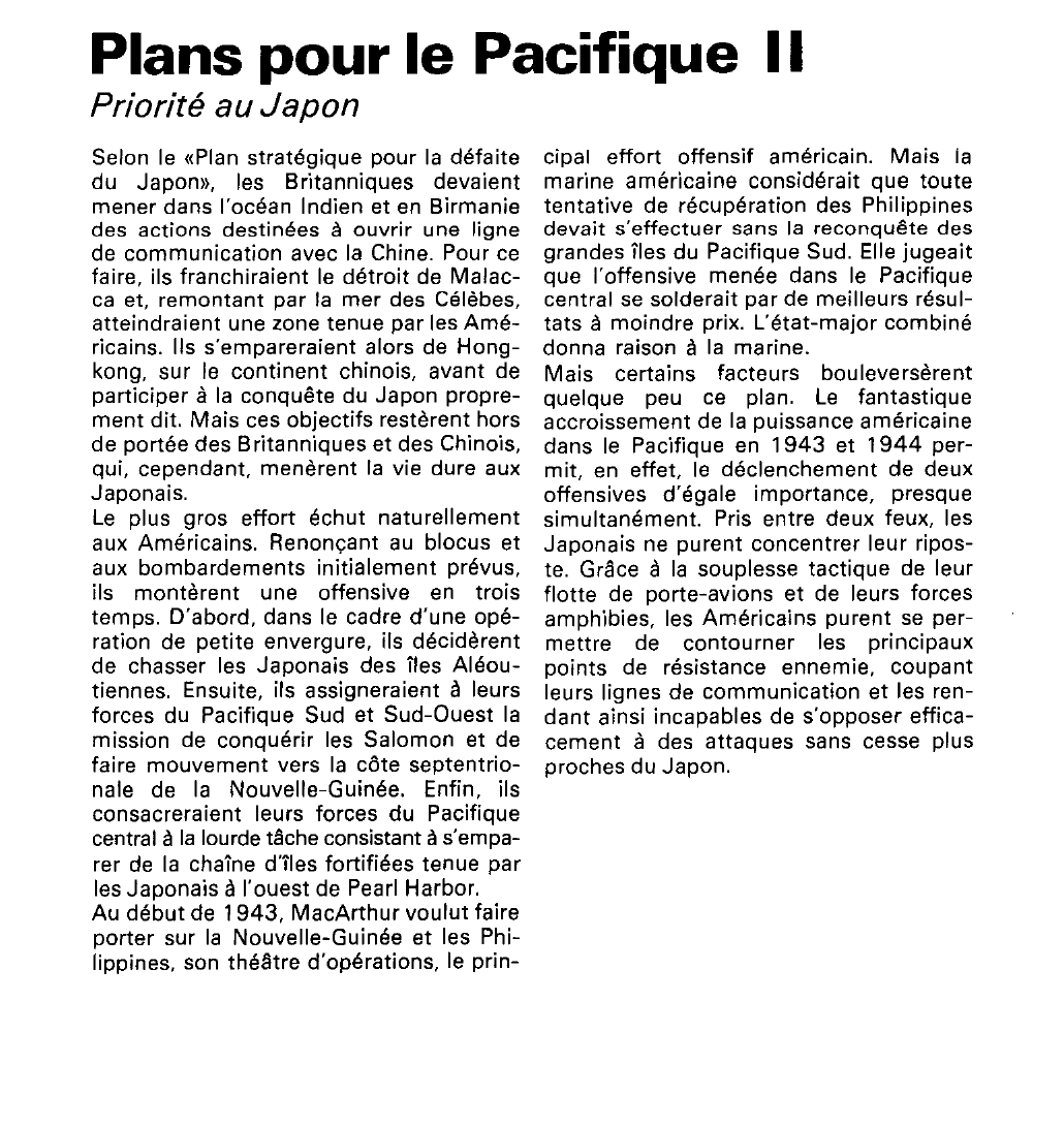 Prévisualisation du document Plans pour le Pacifique(seconde guerre mondiale).