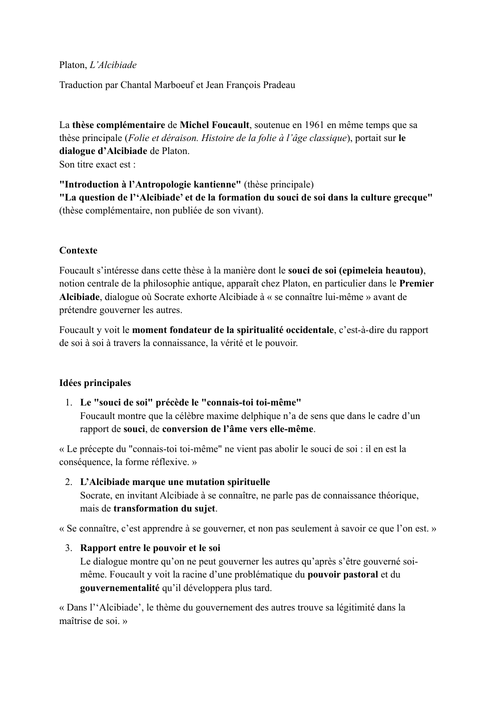 Prévisualisation du document Platon Alcibiade