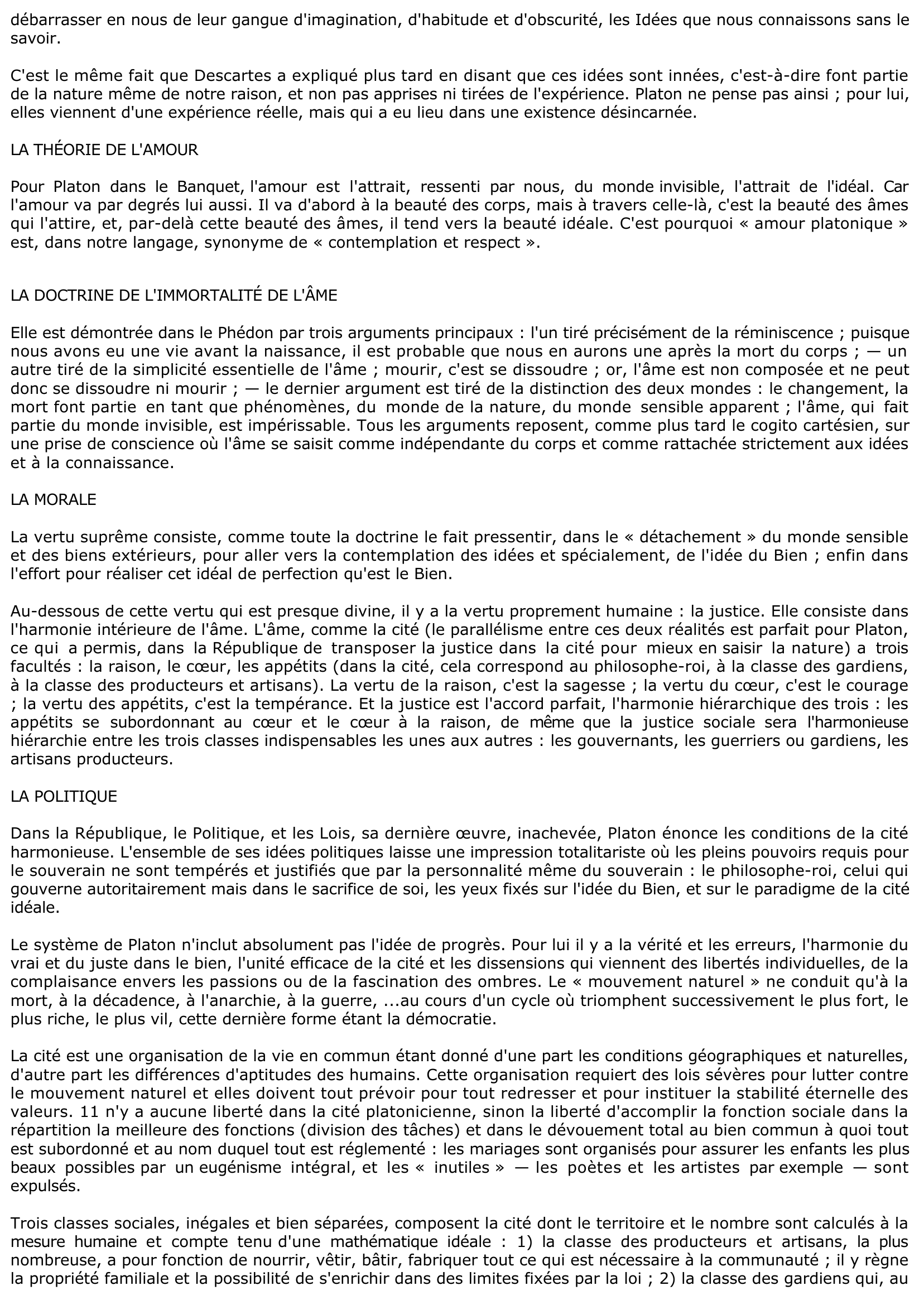 Prévisualisation du document PLATON: AMOUR, MORALE ET POLITIQUE