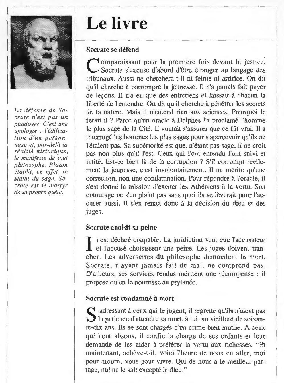 Prévisualisation du document PLATON : Apologie de Socrate