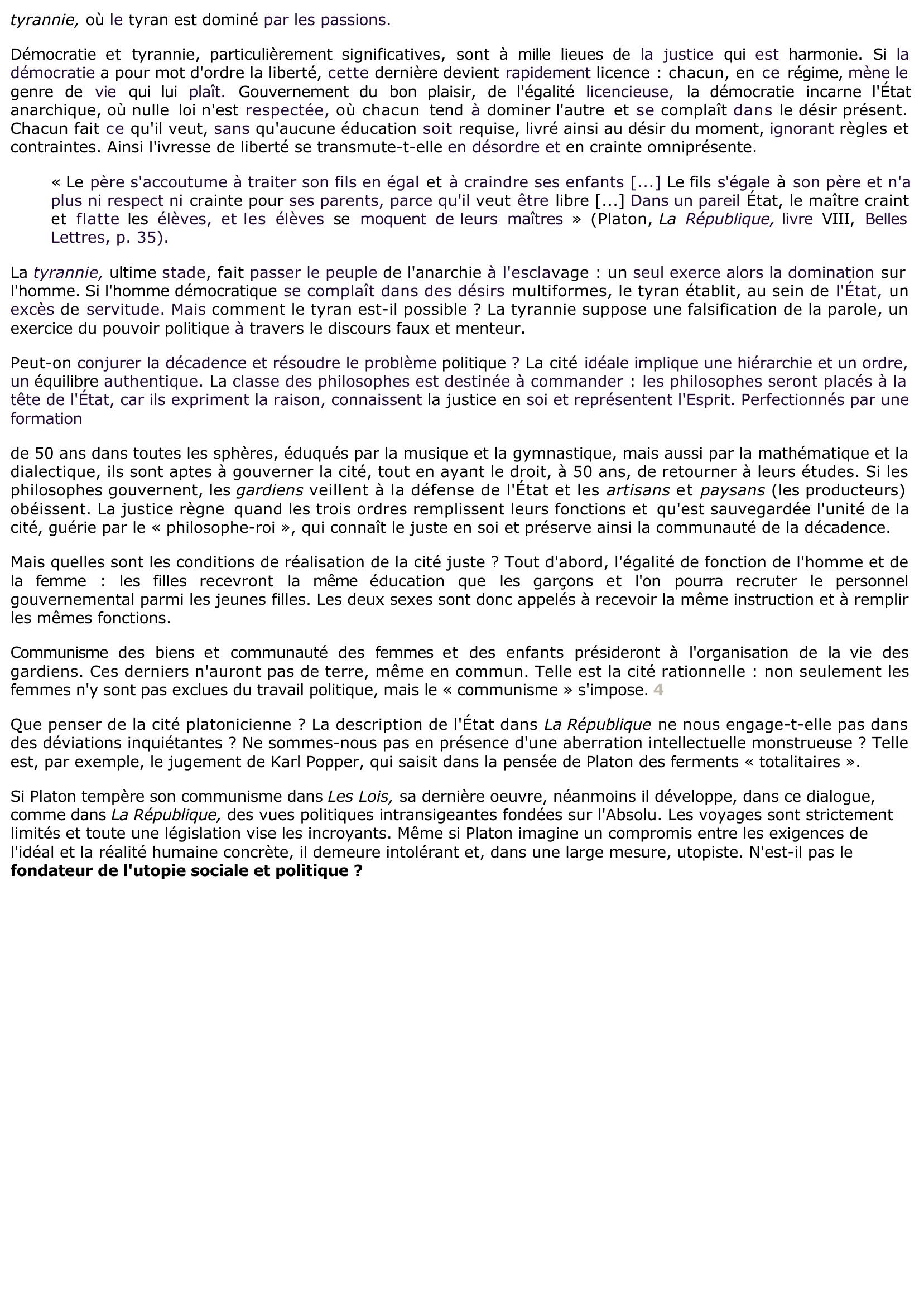 Prévisualisation du document PLATON : LA REPUBLIQUE (Résumé & Analyse)