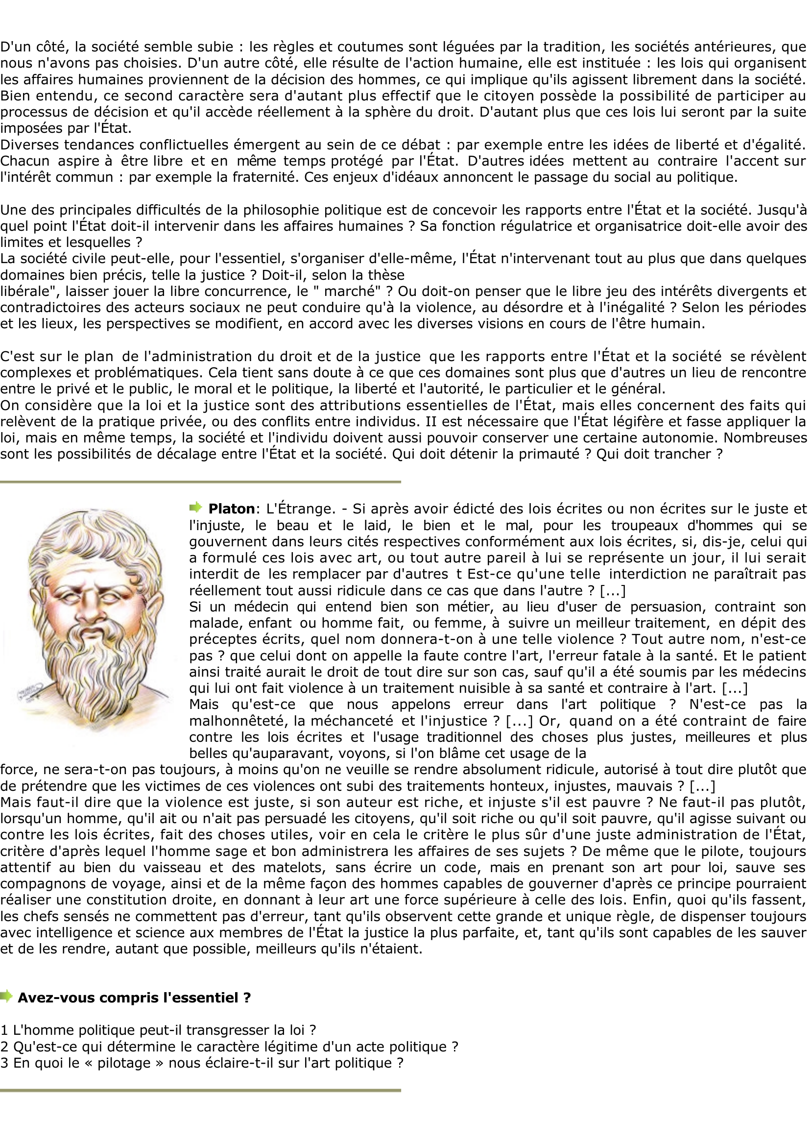 Prévisualisation du document Platon: L'État doit-il se conformer au droit ?