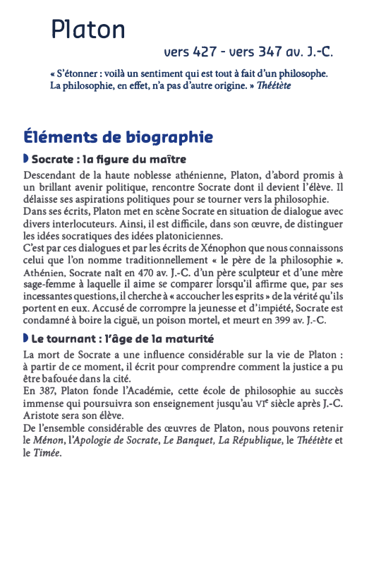 Prévisualisation du document Platon

vers 427 - vers 347 au. J.-C.

"S'étonner: voilà un sentiment qui est tout à fait d'un philosophe.
La...