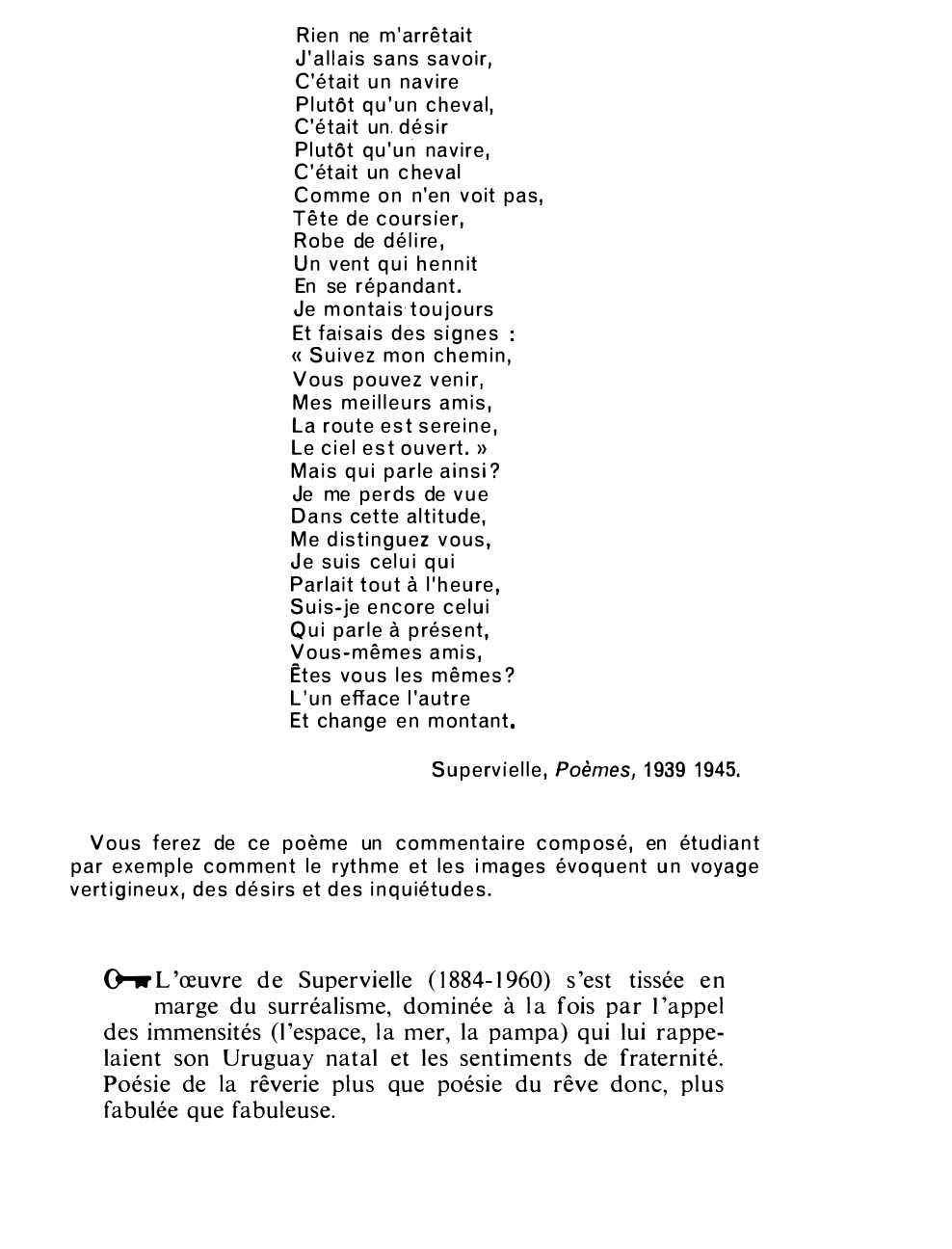 Prévisualisation du document PLEIN CIEL de Supervielle, Poèmes, 1939 1945. Commentaire