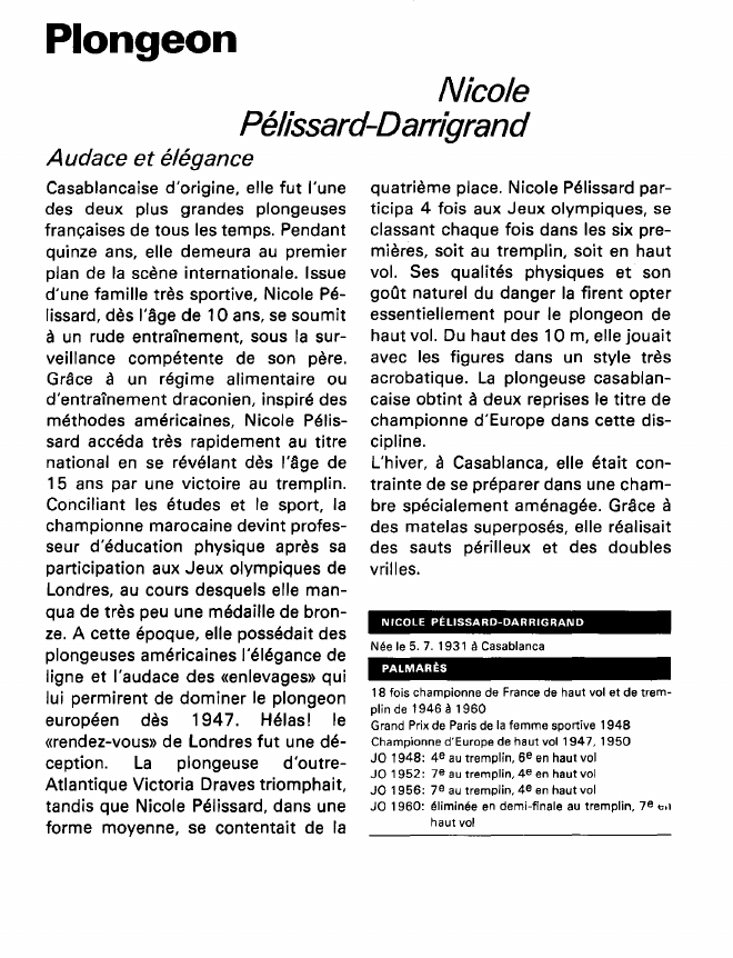 Prévisualisation du document Plongeon:NicolePélissard-Darrigrand (sports).