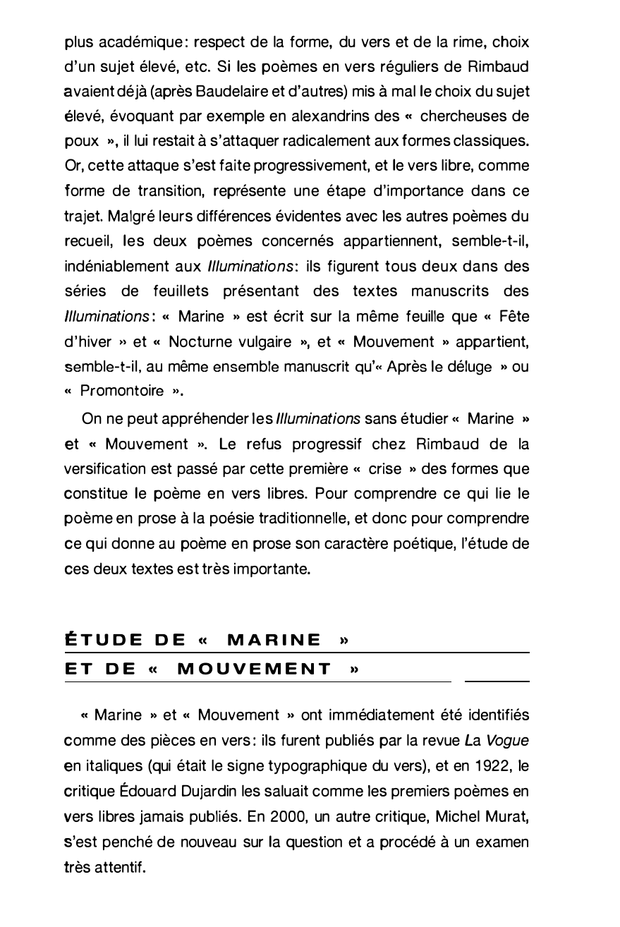 Prévisualisation du document Poème en vers libres et poème en prose dans les Illuminations de Rimbaud