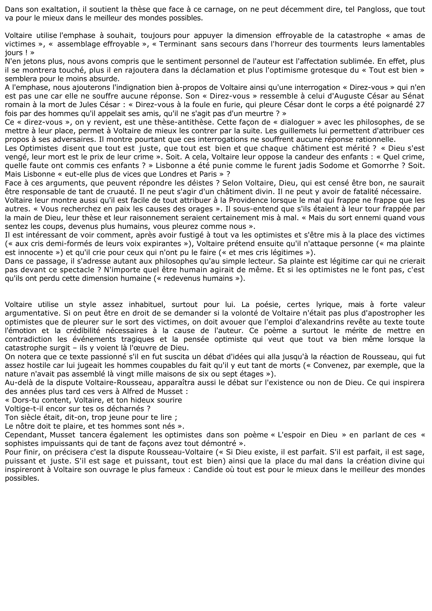 Prévisualisation du document Poème sur le désastre de Lisbonne de Voltaire