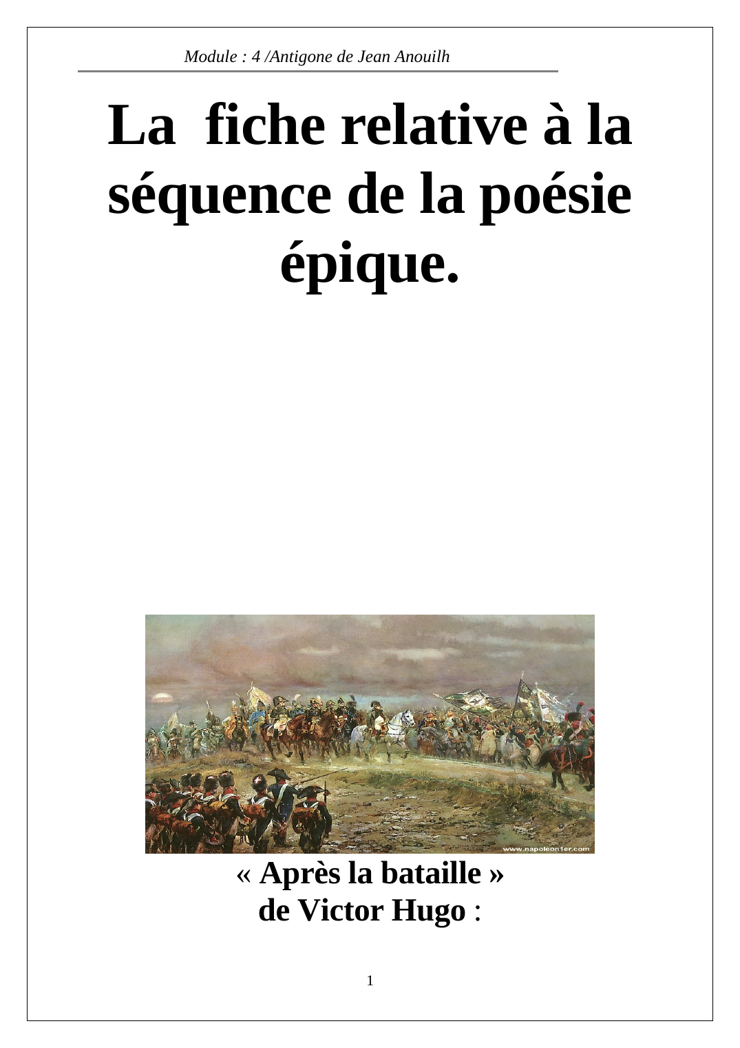 Prévisualisation du document poésie épique