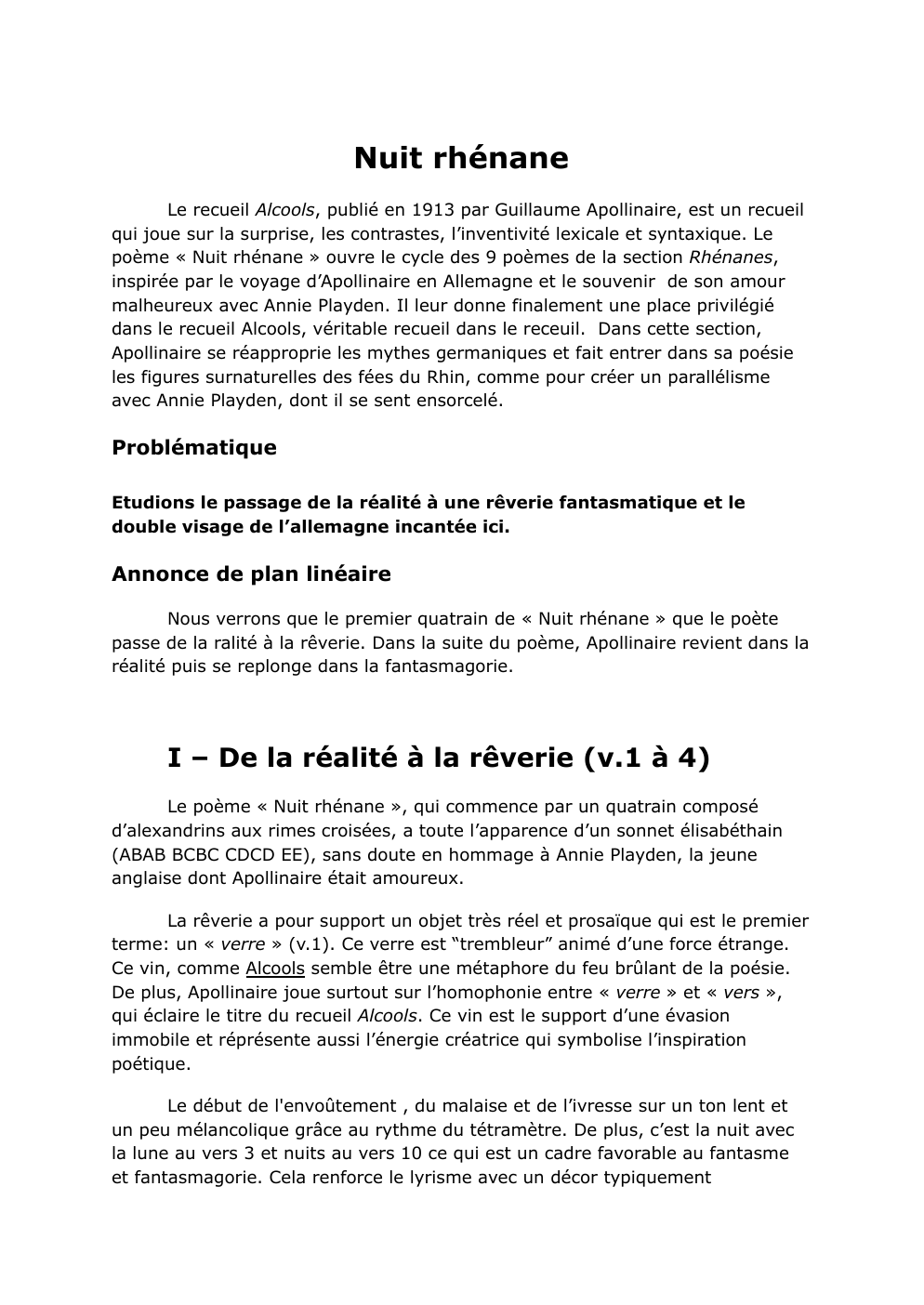 Prévisualisation du document Poésie: Nuit Rhénane Apollinaire