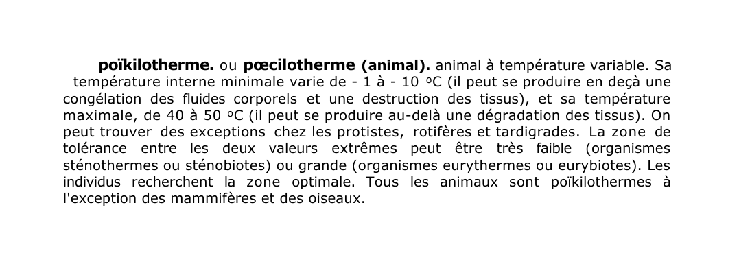 Prévisualisation du document poïkilotherme.