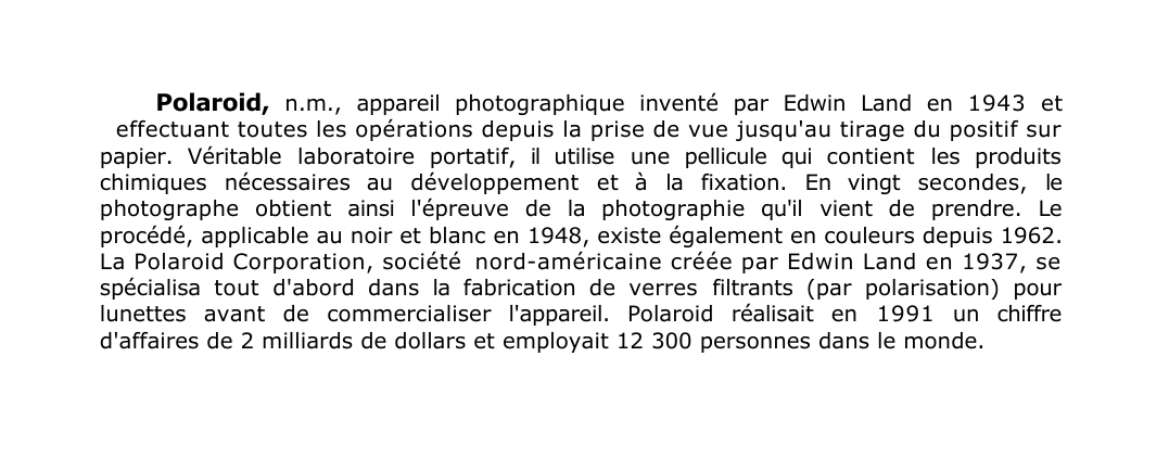 Prévisualisation du document Polaroid, n.