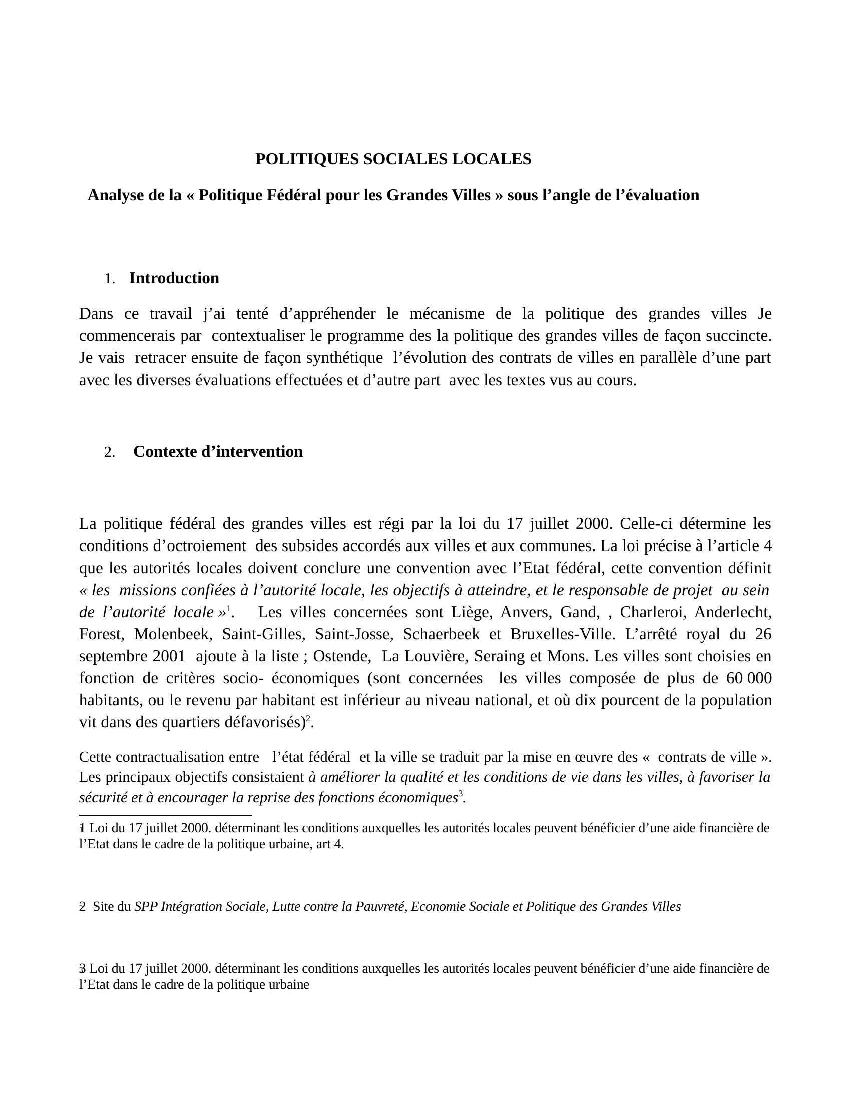 Prévisualisation du document Politiques sociales locales