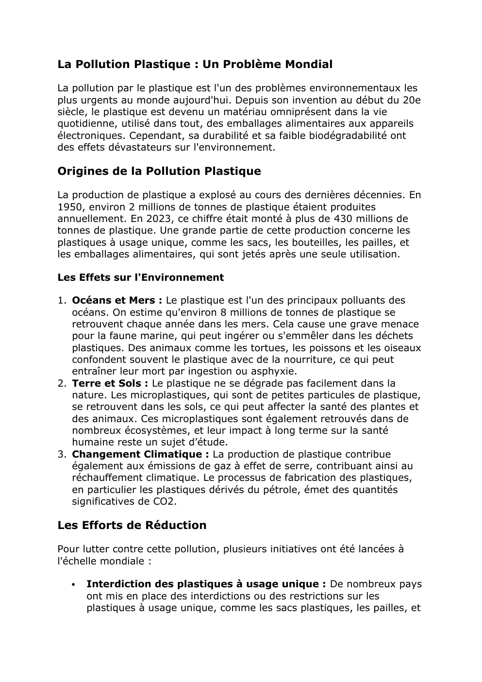 Prévisualisation du document POLLUTION PLASTIQUE