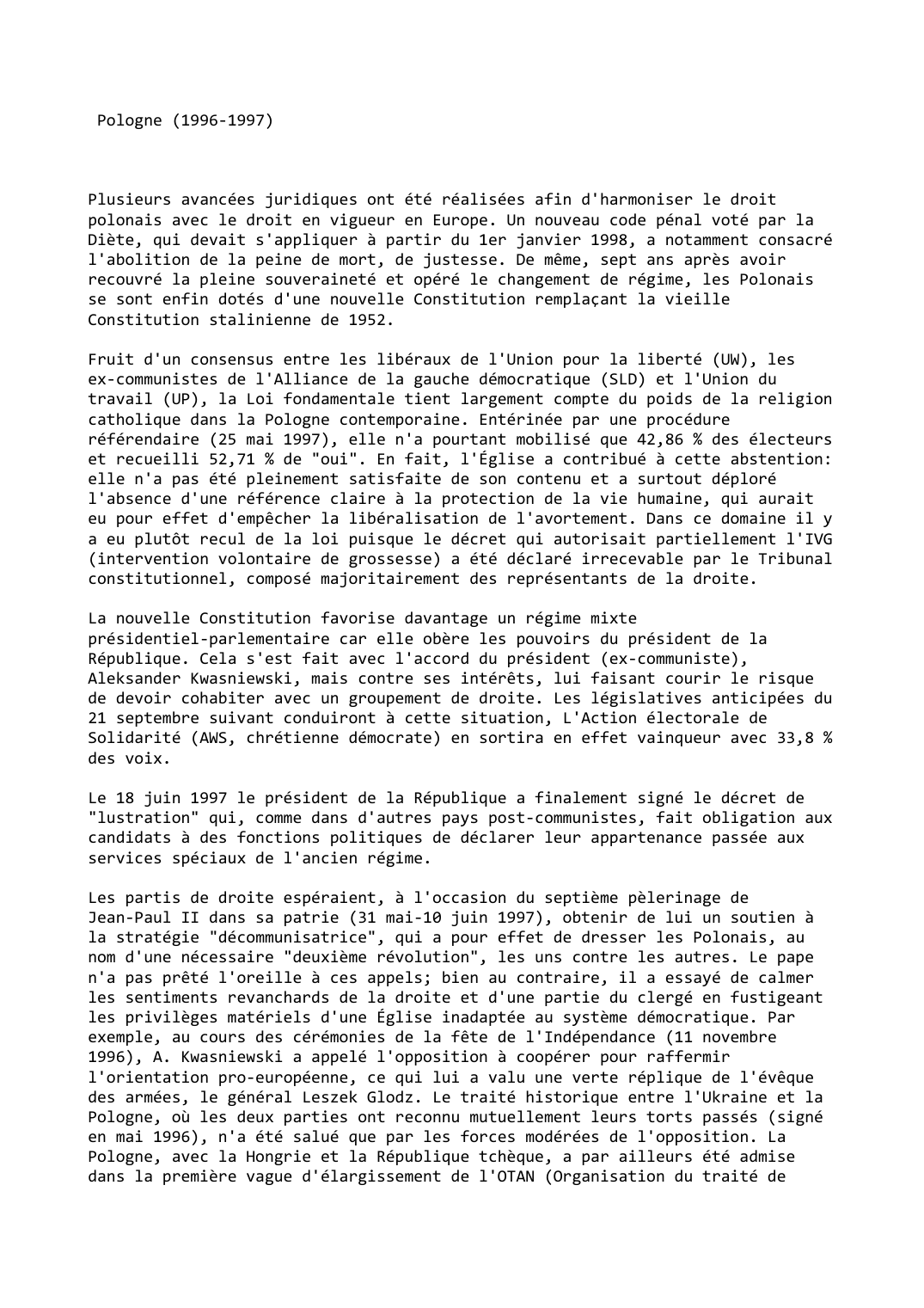 Prévisualisation du document Pologne (1996-1997)