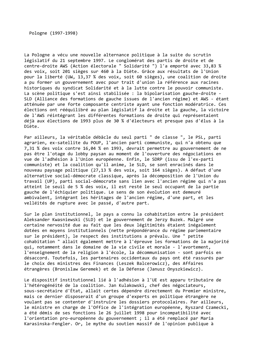 Prévisualisation du document Pologne (1997-1998)