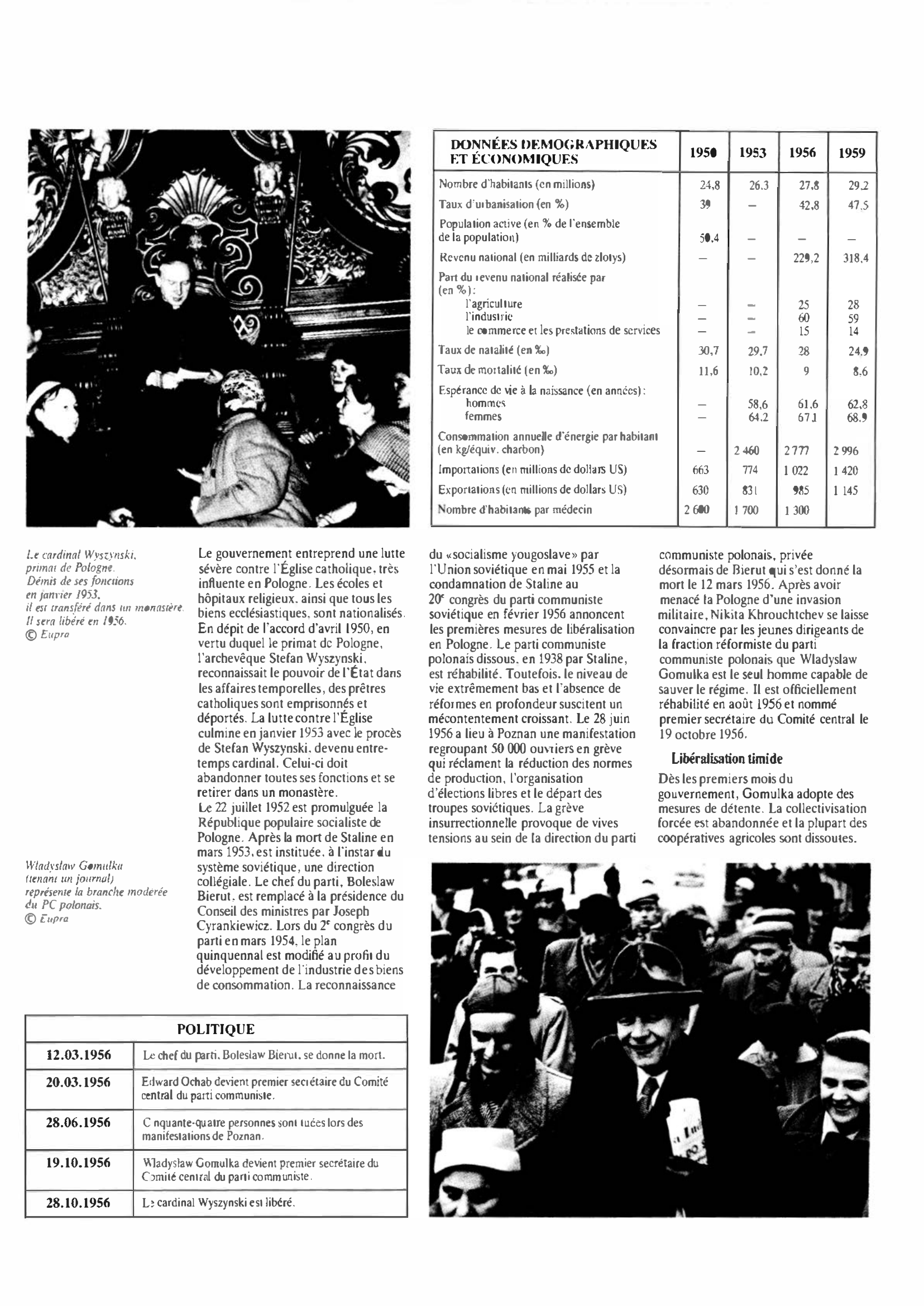 Prévisualisation du document Pologne de 1950 à 1959 : Histoire