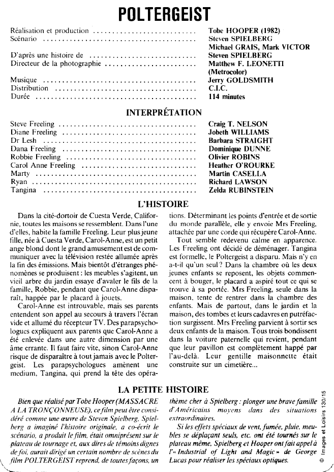 Prévisualisation du document POLTERGEIST