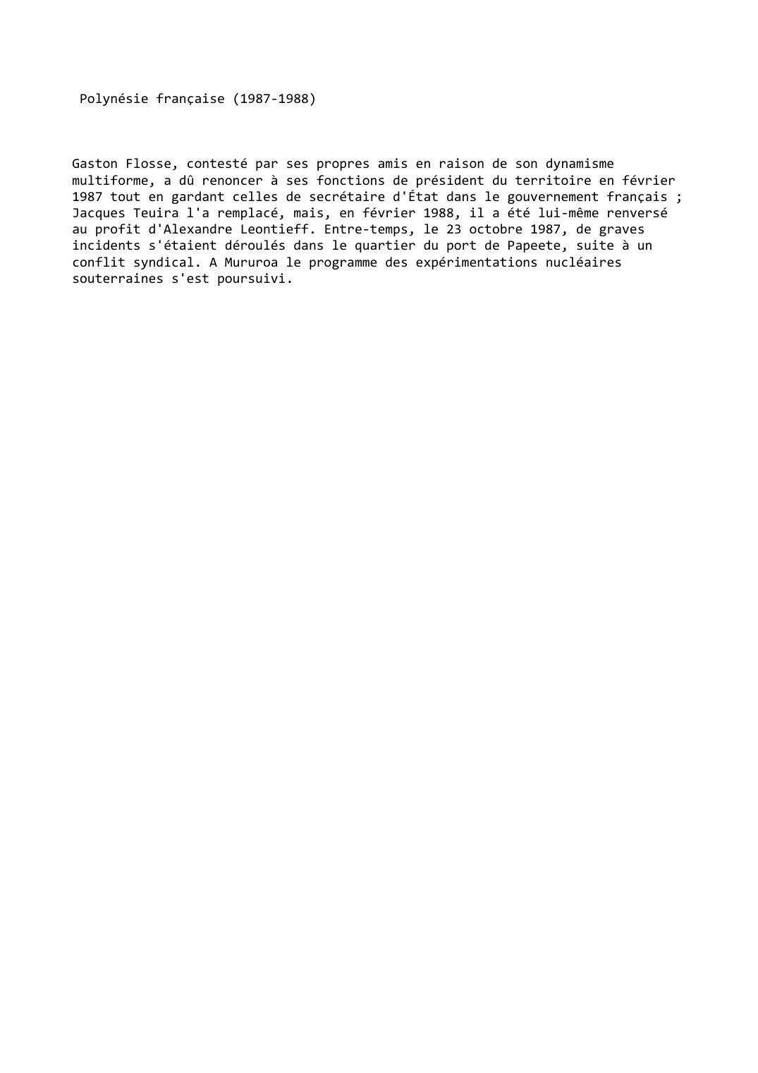 Prévisualisation du document Polynésie française (1987-1988)