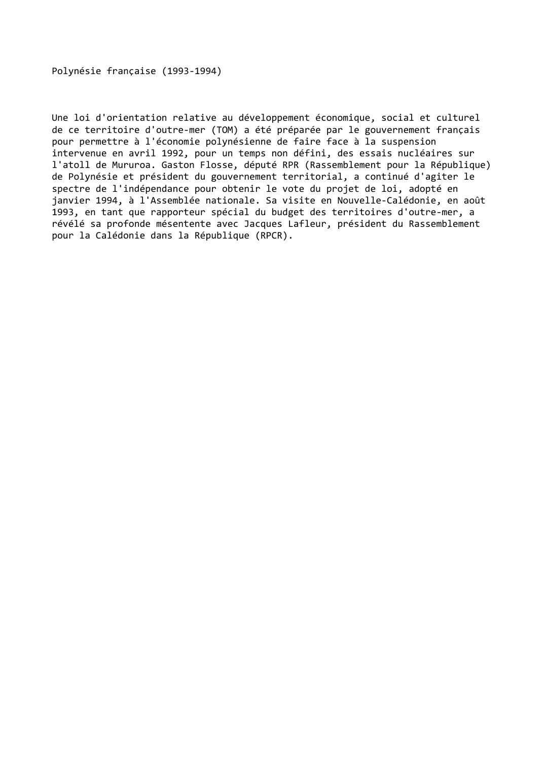 Prévisualisation du document Polynésie française (1993-1994)
