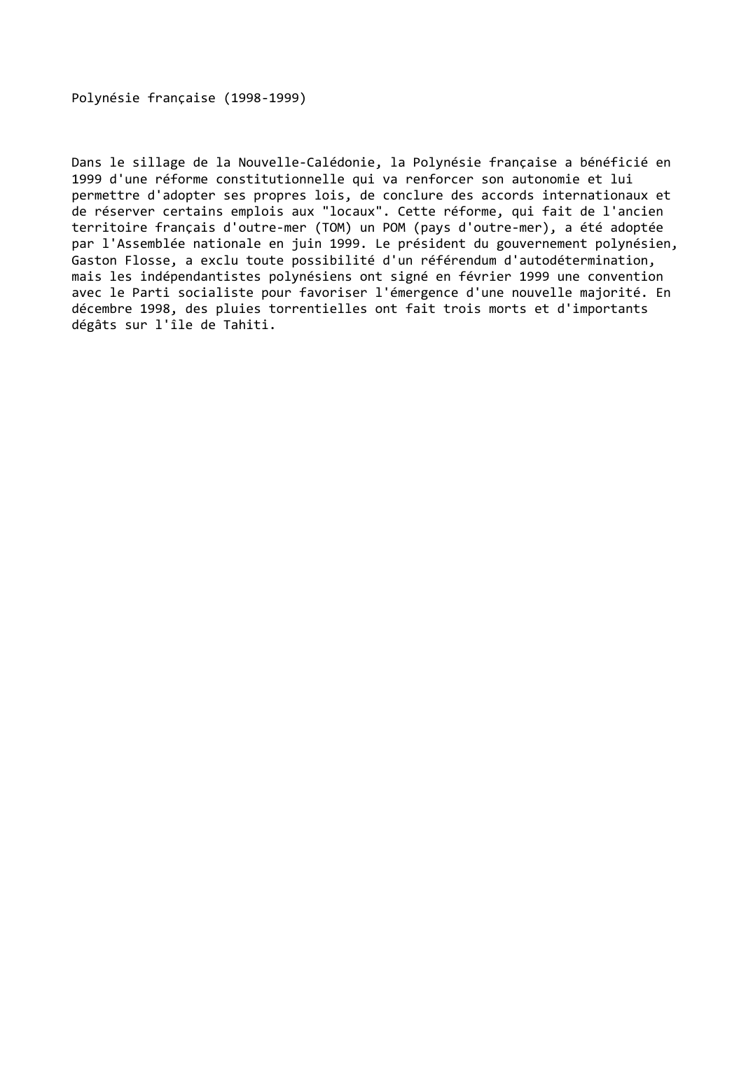 Prévisualisation du document Polynésie française (1998-1999)