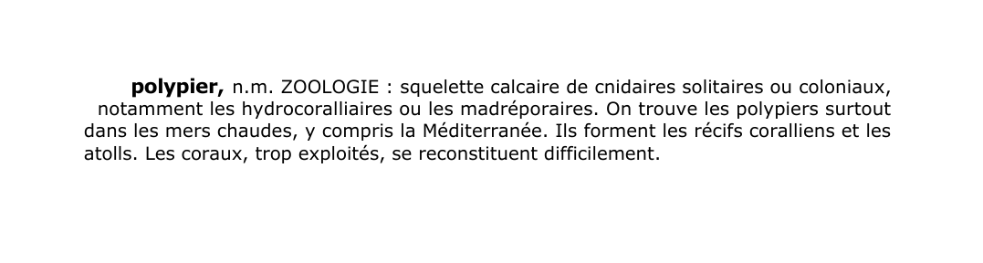 Prévisualisation du document polypier, n.