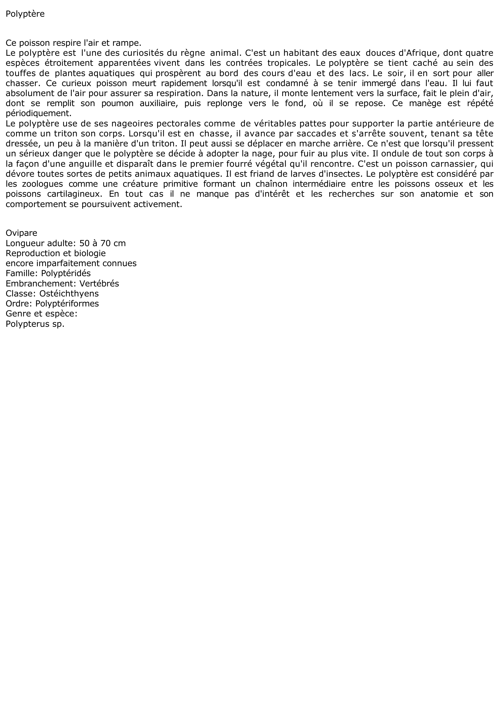 Prévisualisation du document Polyptère