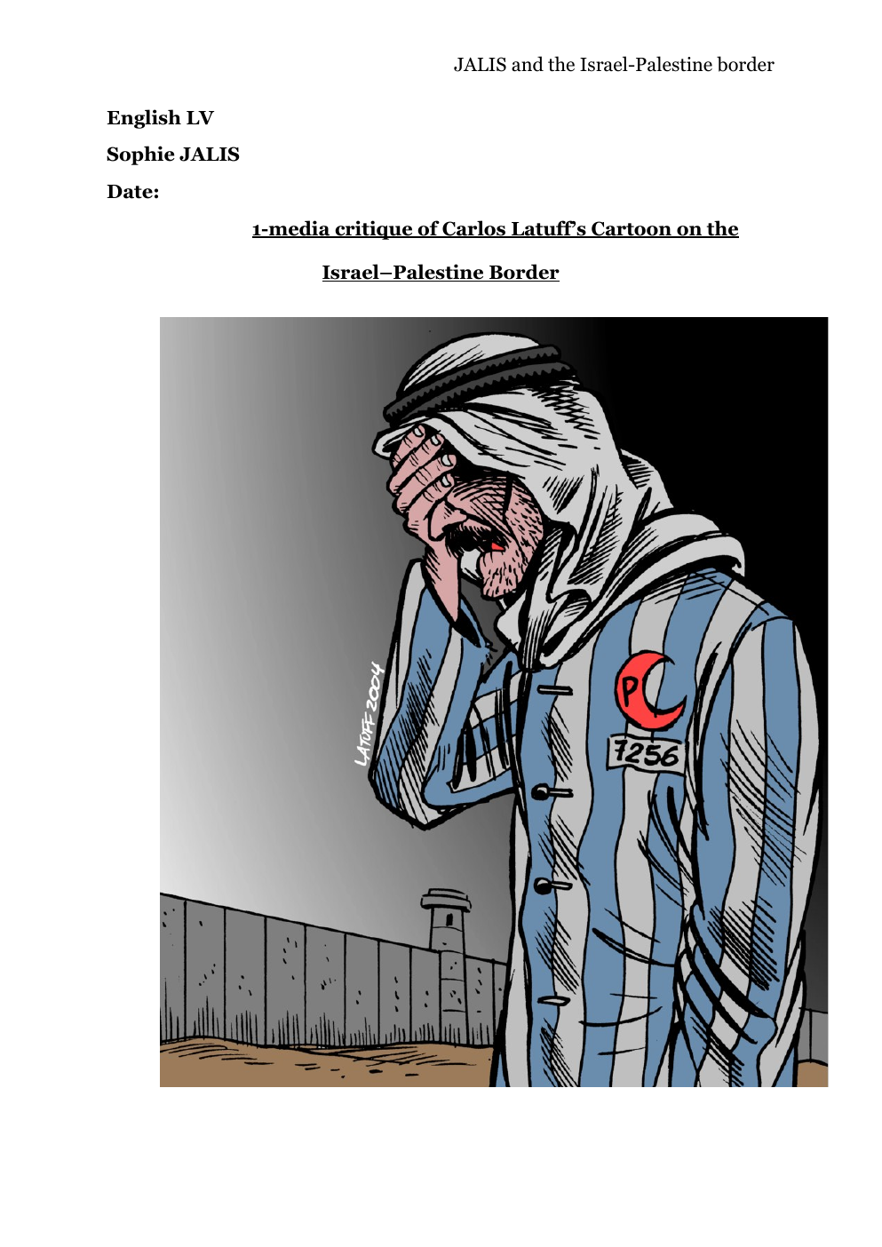 Prévisualisation du document Portfolio English JALIS and the Israel-Palestine border