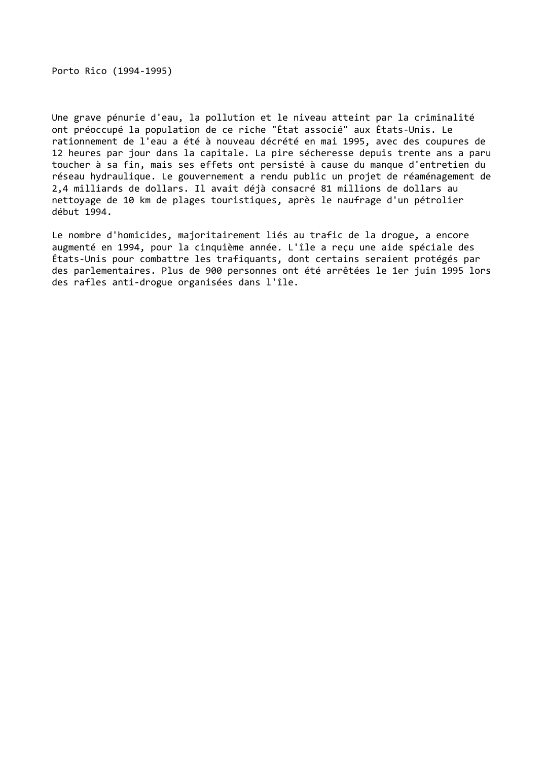Prévisualisation du document Porto Rico (1994-1995)