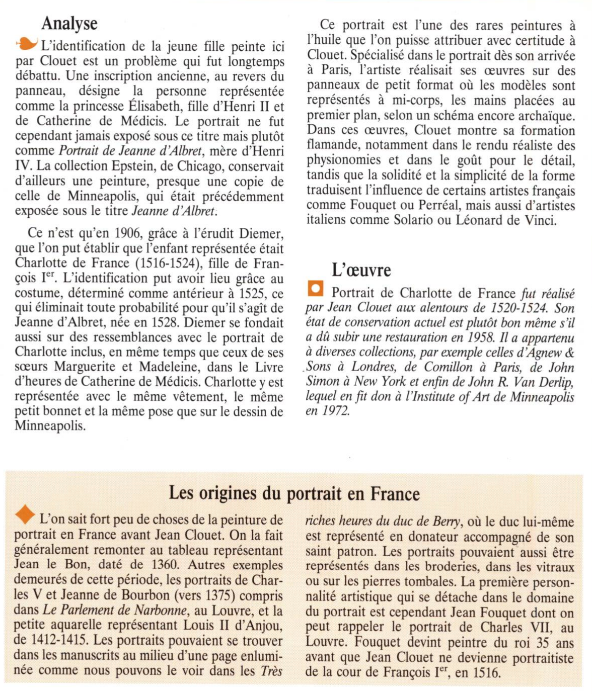 Prévisualisation du document PORTRAIT DE CHARLOTTE DE FRANCE de CLOUET