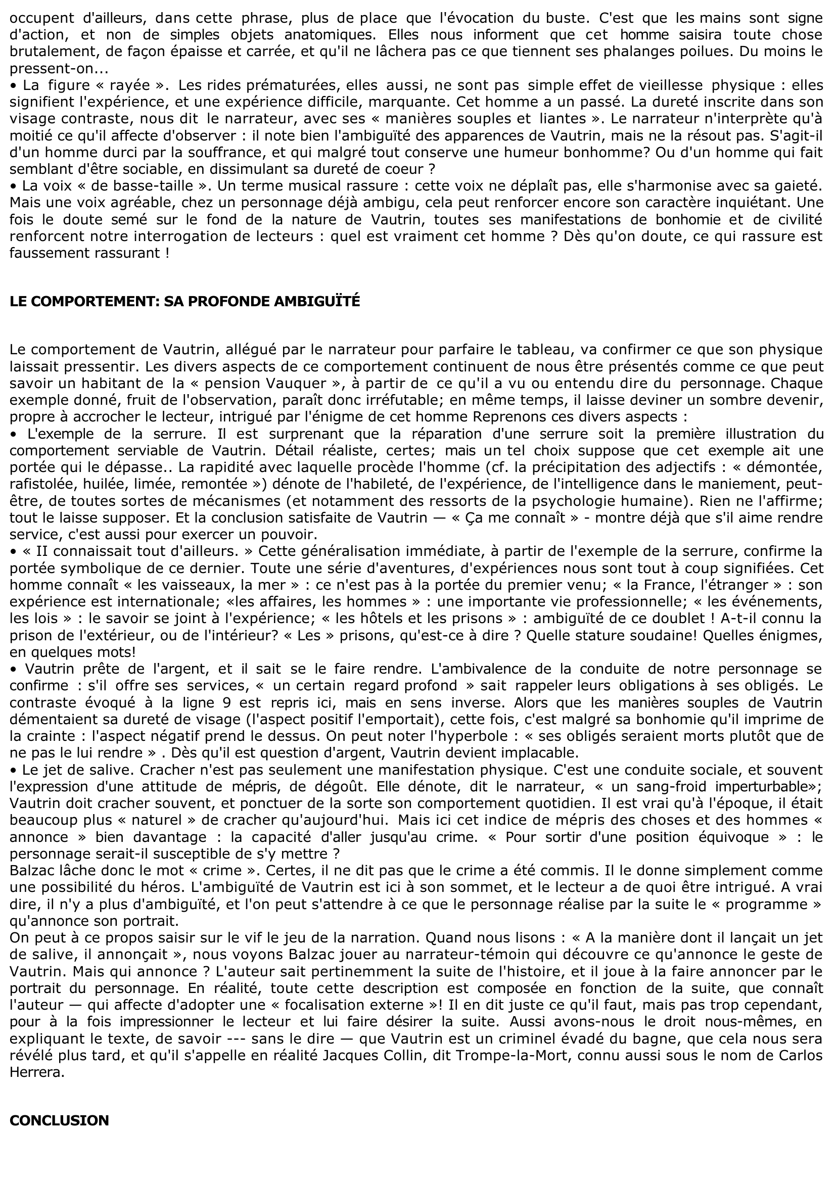 Prévisualisation du document PORTRAIT DE VAUTRIN de Honoré de BALZAC, Le Père Goriot
