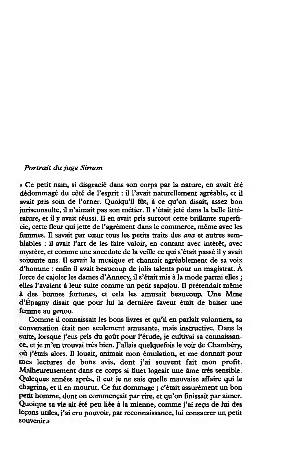 Prévisualisation du document Portrait du juge Simon - Confessions de ROUSSEAU