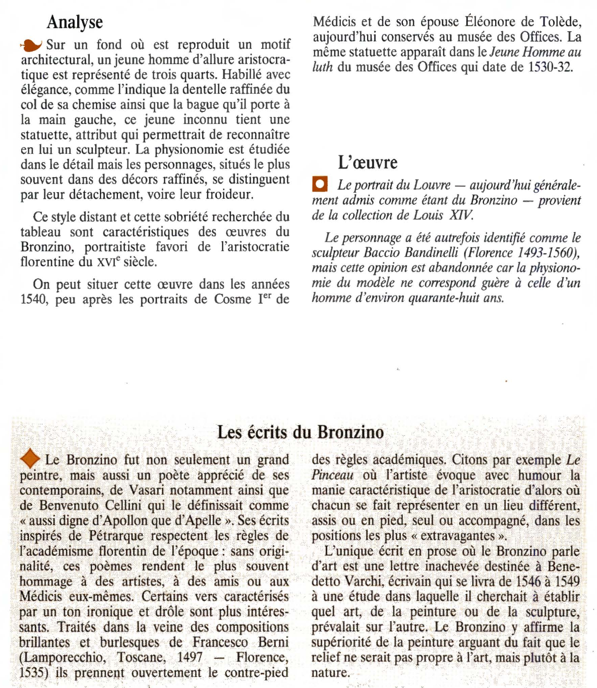 Prévisualisation du document PORTRAIT D'UN SCULPTEUR de LE BRONZINO