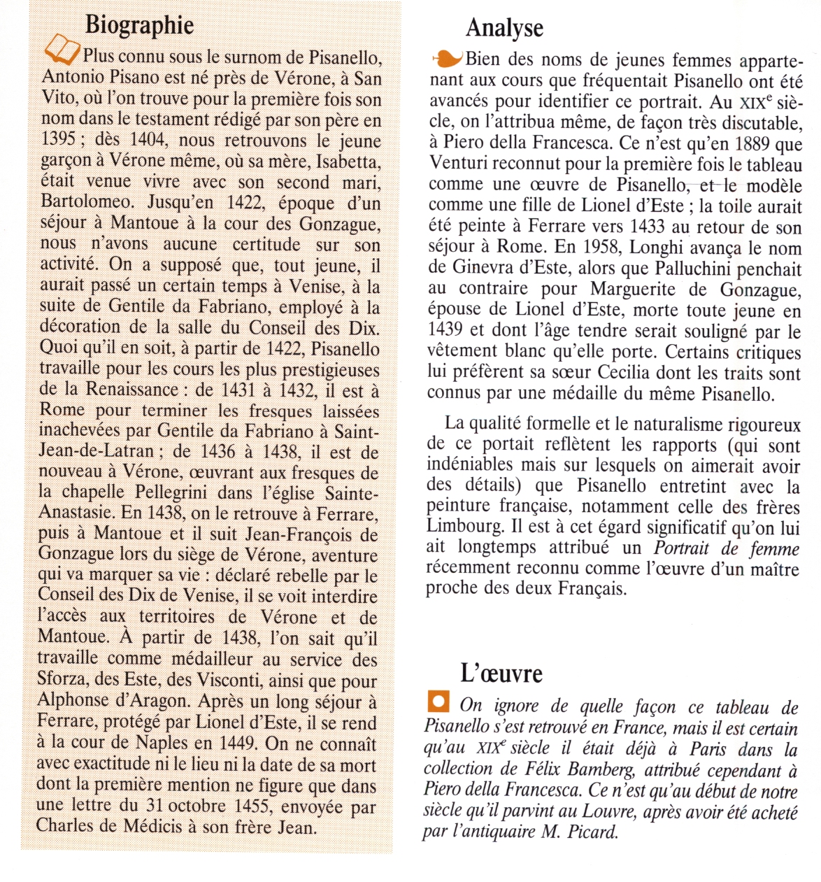 Prévisualisation du document PORTRAIT D'UNE PRINCESSE DE LA MAISON D'ESTE de PISANELLO