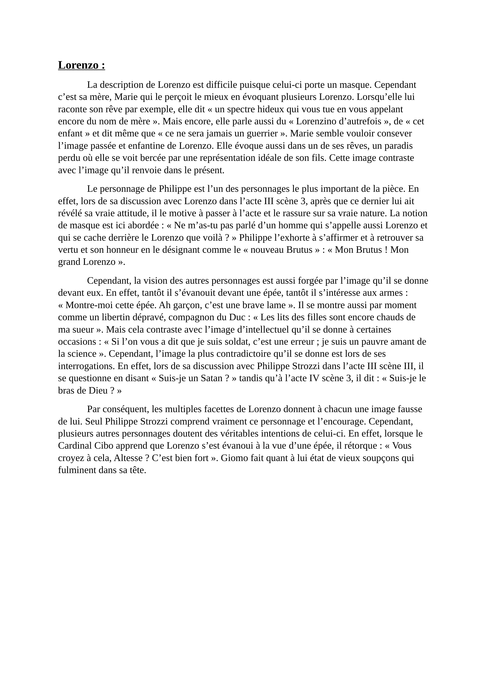 Prévisualisation du document Portraits différés Colonel Chabert/Lorenzaccio