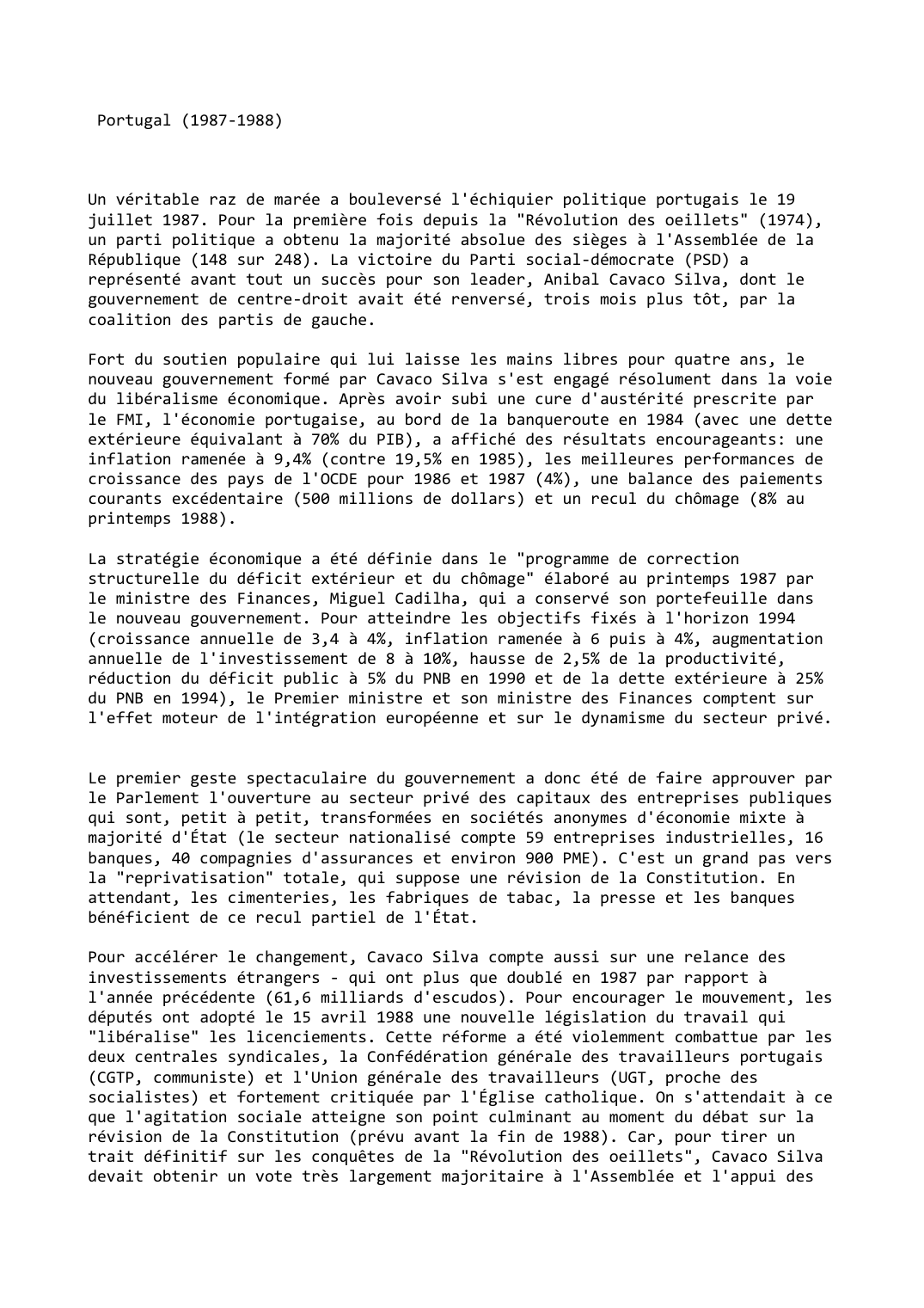 Prévisualisation du document Portugal (1987-1988)